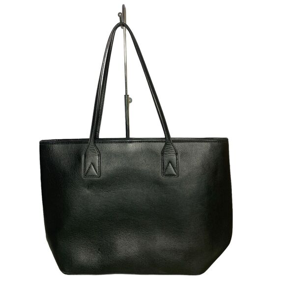 Aritzia Auxiliary Black Leather Tote Bag Purse Carry All + Coin Purse EUC - Picture 4 of 16